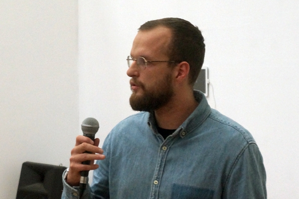 Max van der Heijden giving a lecture on Nietzsche