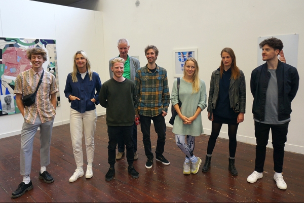 Johnny Wiekhart, Janine van Oene, Vince Donders, Danny Foolen, Marthe van de Grift, Annemarie Slobbe, Wouter van der Laan and behind them Jeroen Bosch